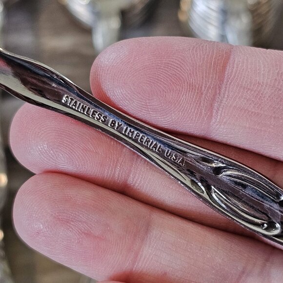 36 Pc Lot Of Vintage Royal Baroque‎ Stainless Imperial USA Flatware Spoons Forks - Picture 5 of 13